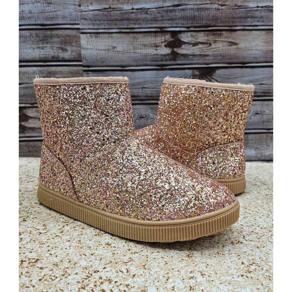 Cat & Jack Pink Holland Girl's Glitter Boots Size 4